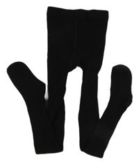 Černé žebrované punčocháče H&M