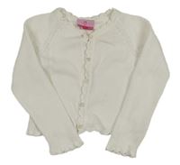 Bílý propínací svetr 