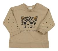 Béžová mikina s leopardem H&M