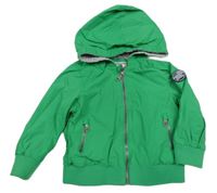 Zelená šusťáková jarní bunda s kapucí Original Marines