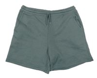 Tmavošedozelené teplákové kraťasy Primark