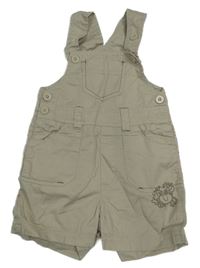 Béžové plátěné laclové kraťasy s krabem Topolino