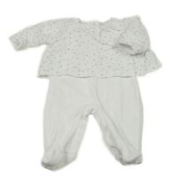 Bílý sametový overal s našitým trikem 