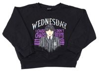 Černá mikina s Wednesday