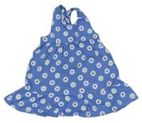 Modré květované bavlněné šaty Mothercare