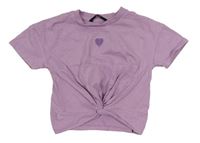Lila crop top se srdcem zn. George