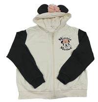 Bílo-antracitová propínací mikina s Minnie a kapucí H&M