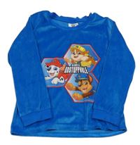 Tmavomodrá sametová lehká mikina - Tlapková Patrola Nickelodeon