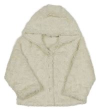 Smetanový kožešinový podšitý kabát s kapucí C&A