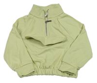 Světlezelená crop mikina Next