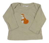 Béžové triko s liškou 