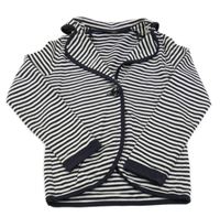 Tmavomodro-bílé pruhované teplákové sako George