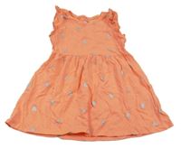 Lososové šaty se srdíčky H&M