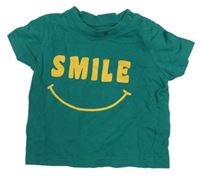 Tmavozelené tričko s nápisem Primark