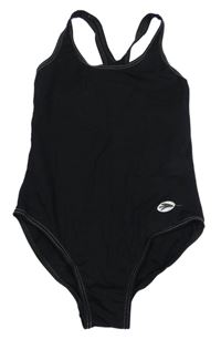 Černé sportovní body s výšivkou 