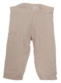 Světlerůžové puntíkaté crop legíny H&M