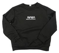 Černá mikina s nápisy - NASA