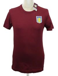 Pánské vínové tričko s erbem AVFC
