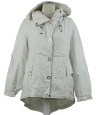 Dámská bílá šusťáková podzimní parka s kapucí Elegance 