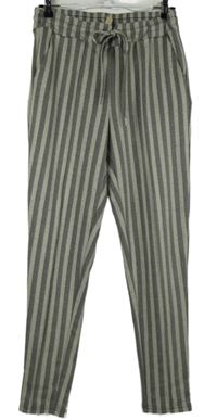 Dámské šedo-tmavošedé pruhované teplákové kalhoty Culture 