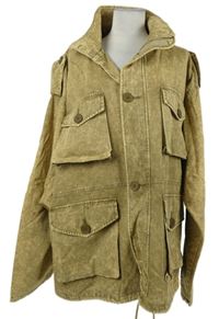 Pánská béžová plátěná košilová bunda Collusion 