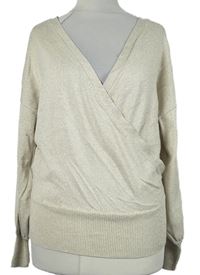 Dámský smetanový třpytivý svetr F&F