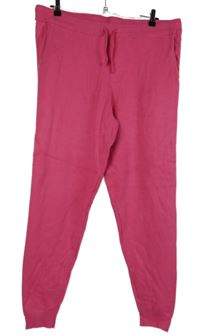 Dámské tmavorůžové pletené tepláky Primark 