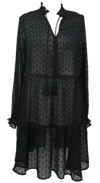 Dámské černé vzorované tylové plážové šaty New Look 