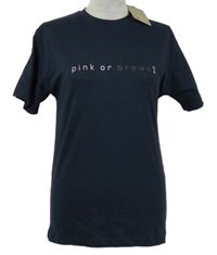 Nové - Pánské tmavomodré tričko s nápisem Rudecube 