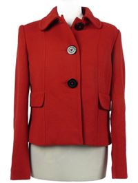 Dámský červený krátký kabát M&S
