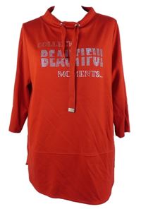 Dámská červená mikina s nápisem 