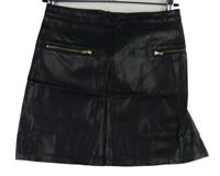 Dámská černá koženková sukně George 