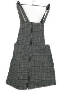 Dámské černo-bílé kostkované propínací laclové šaty H&M