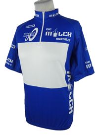 Pánské modro-bílé sportovní tričko s nápisy Alex 
