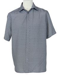 Pánská černo-šedá vzorovaná košile M&S