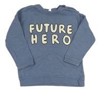 Modrá mikina s nápisem H&M
