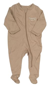 Světlerůžový puntíkatý overal s nápisem C&A