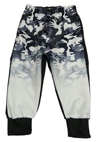 Černo-bílé army sportovní kalhoty 