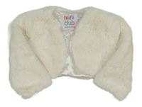 Bílé kožešinové bolerko Miniclub 