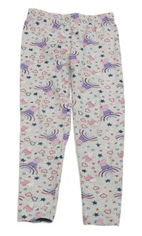 Světlešedé legíny se srdíčky