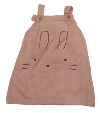 Růžové pletené šaty s králíčkem F&F