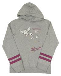 Světlešedá mikina se sovou Hedvikou a kapucí