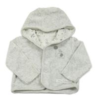 Šedá sametová propínací mikina s kapucí C&A