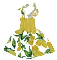Nové - Žluto-zeleno-bílé šaty s citrony 