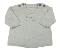 Šedý svetr s nápisem M&S