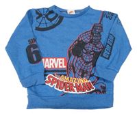 Modrá melírovaná mikina se Spidermanem Marvel