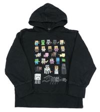 Černá mikina Minecraft s kapucí