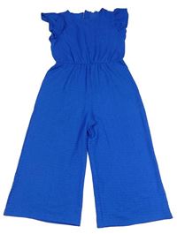 Safírový lehký culottes kalhotový overal Primark 