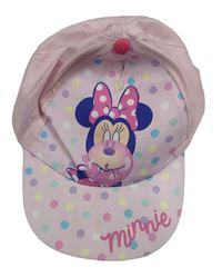 Světlerůžová puntíkatá kšiltovka s Minnie 