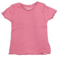 Růžové žebrované tričko Primark